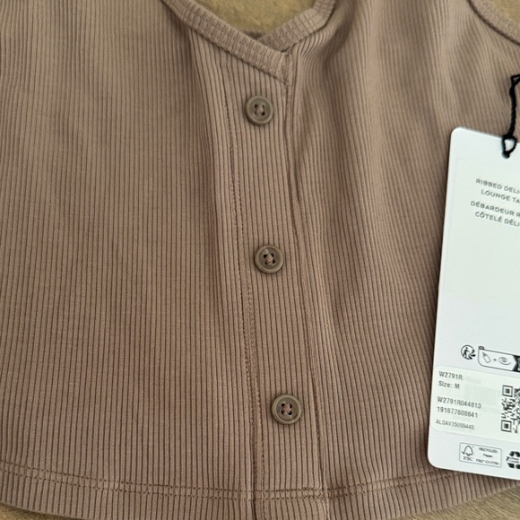 ALO Yoga Women's Taupe Ribbed Delicate Lounge Tank. PRICE IS FIRM! Thank you - Picture 3 of 6